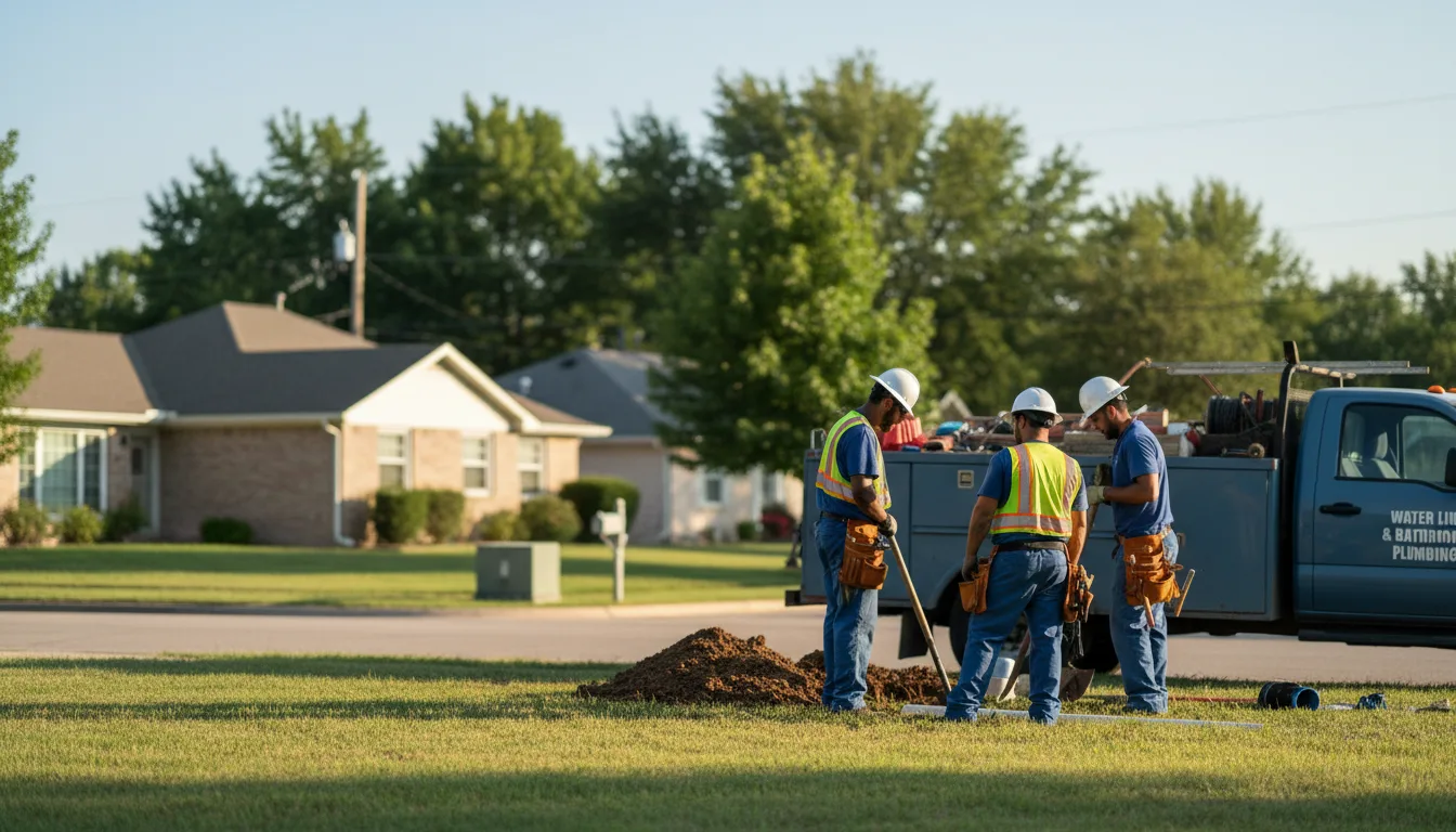 Residential water line and bathroom plumbing service in Penn, ND